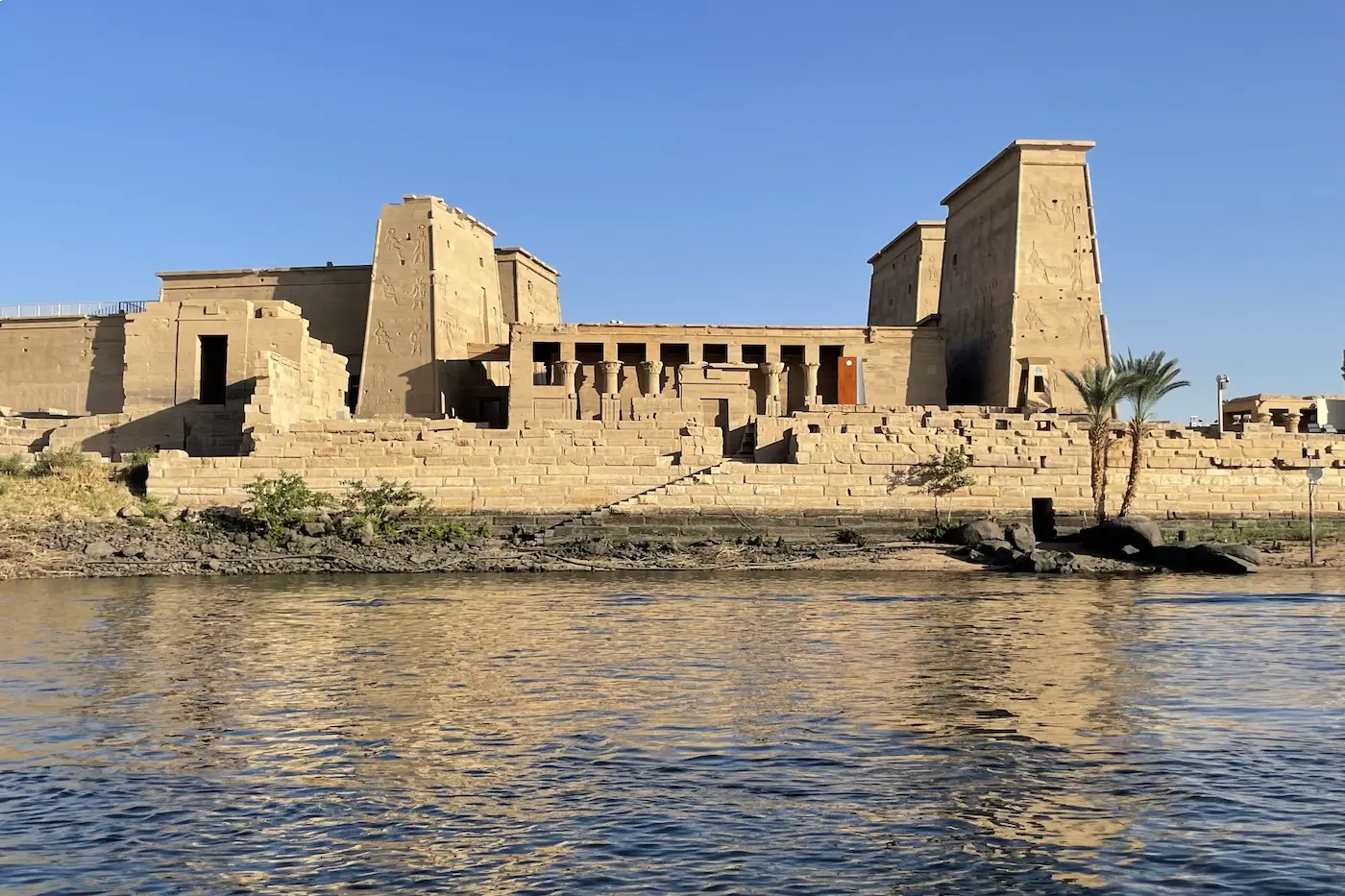 Philae Temple on its island near Aswan, visited on small group Egypt tours