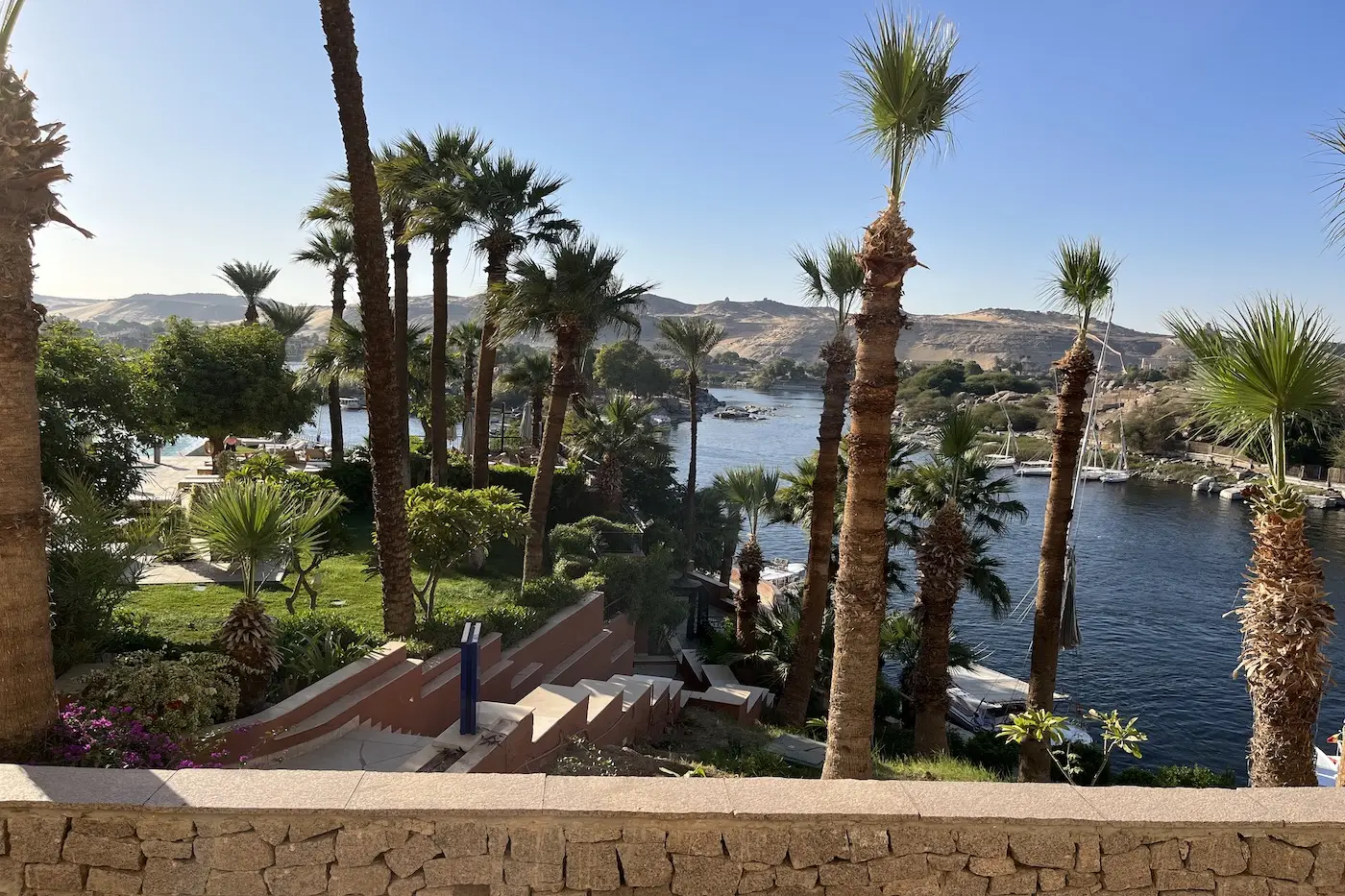 Nile-side botanical gardens in Egypt on an extended Nile itinerary