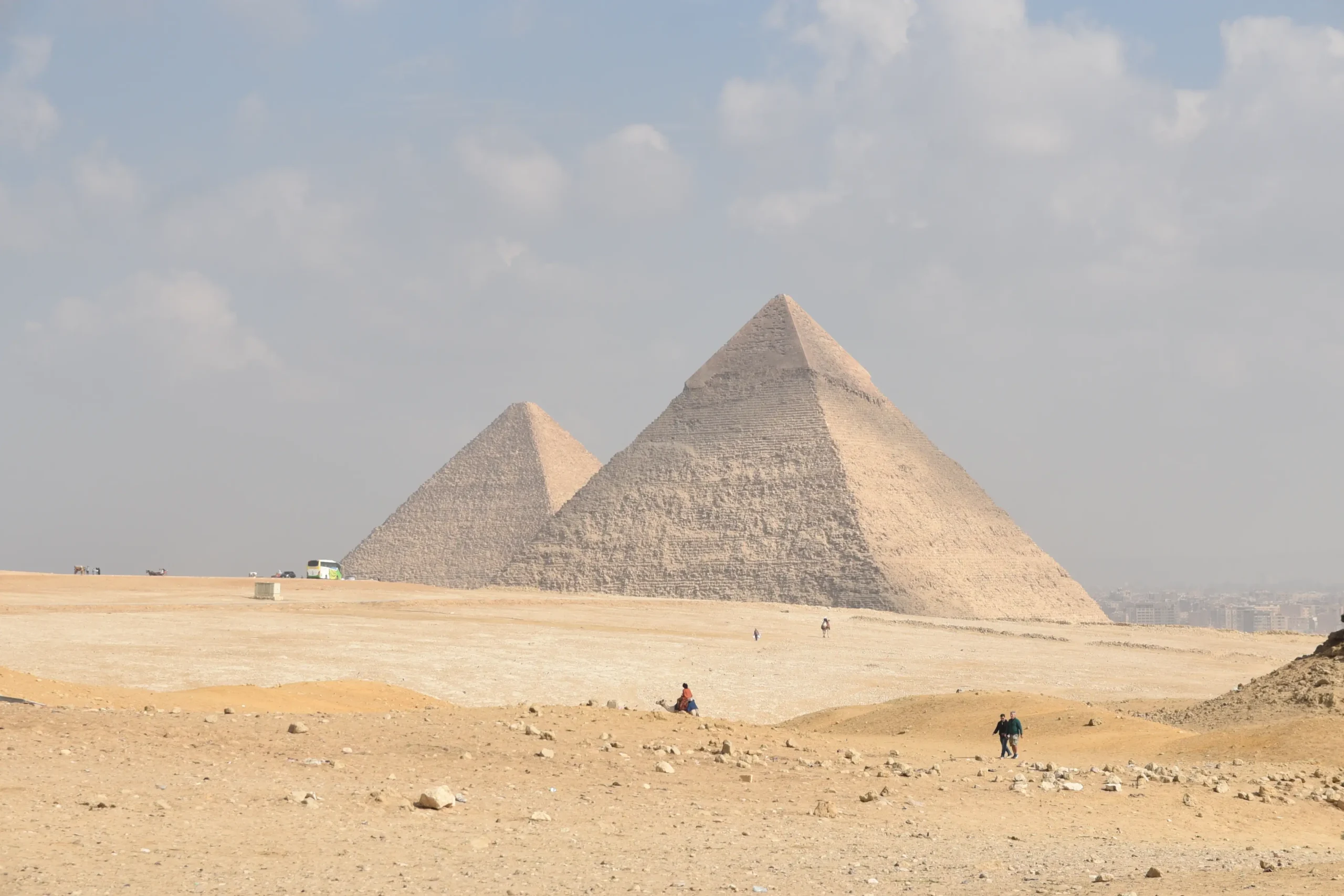 Panoramic view of Giza Pyramids